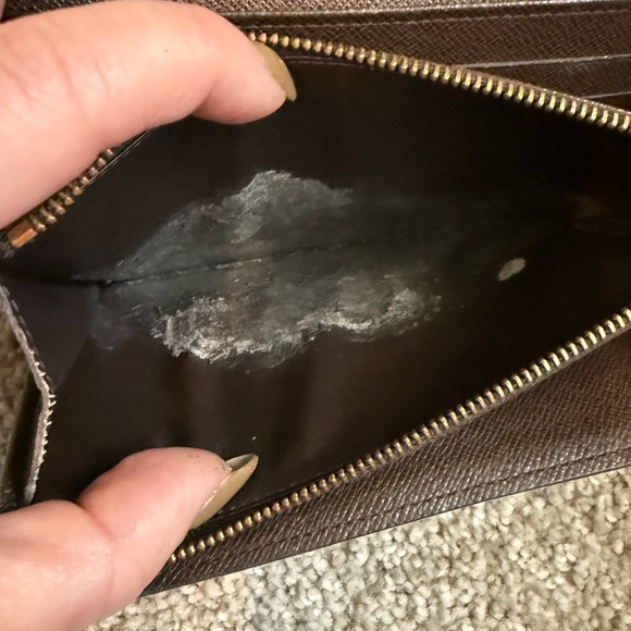 Louis Vuitton Damier Ebene Wallet on Chain with Gold Chain Strap - Picture 8 of 15